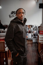 Load image into Gallery viewer, Zip Up Black Hoodie