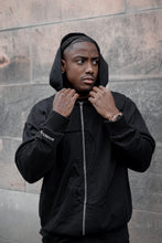 Load image into Gallery viewer, Zip Up Black Hoodie